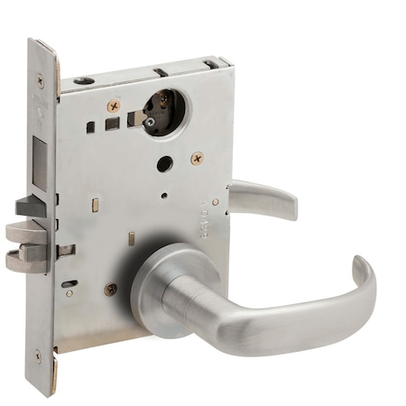 Schlage Entrance Mortise Lock with Deadbolt, 17A Design, Less Cylinder, Satin Chrome L9453L 17A 626